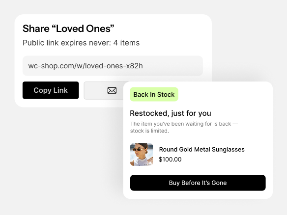 Share Wishlists & Grow Product Reach